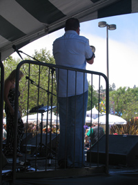 Jim "Jimmy" Hale on stage with blues singer Donna Butler