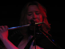 Photo image of smooth latin jazz flutist Stephanie James performing live at the Key Club in Hollywood California